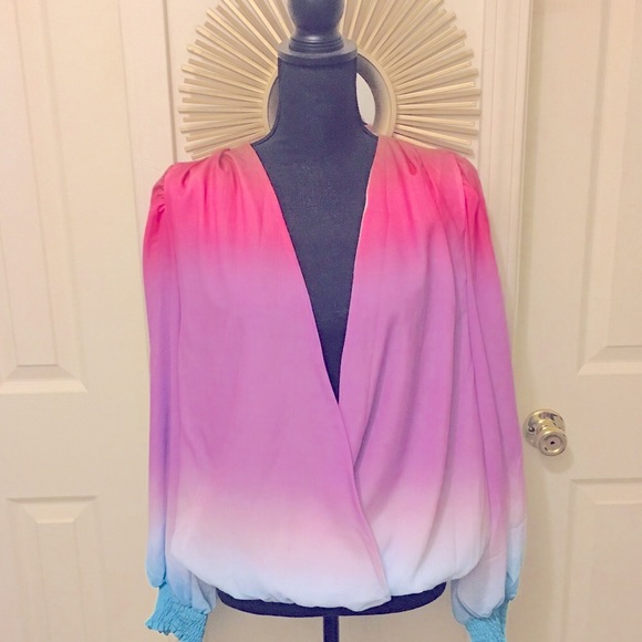 🆕Chic Multi Violet/Blue Ombre Top - Picture 6 of 10